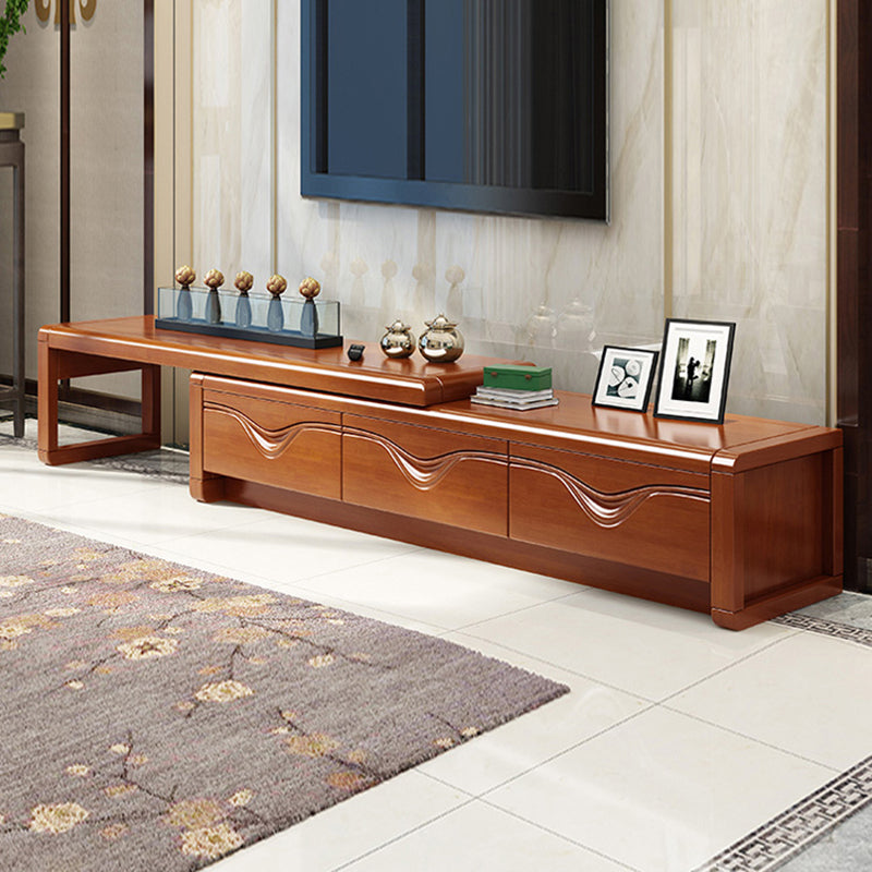 Traditional TV Console Enclosed Storage TV Stand Console with Drawers