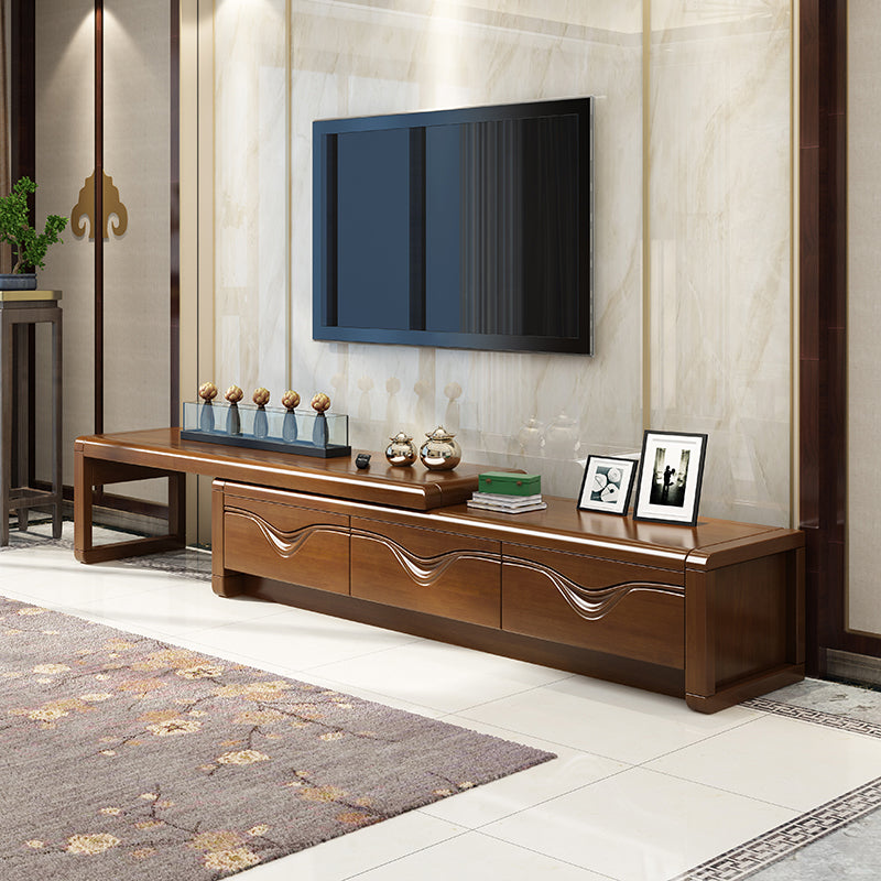 Traditional TV Console Enclosed Storage TV Stand Console with Drawers