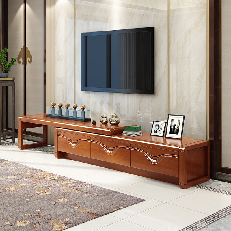 Traditional TV Console Enclosed Storage TV Stand Console with Drawers