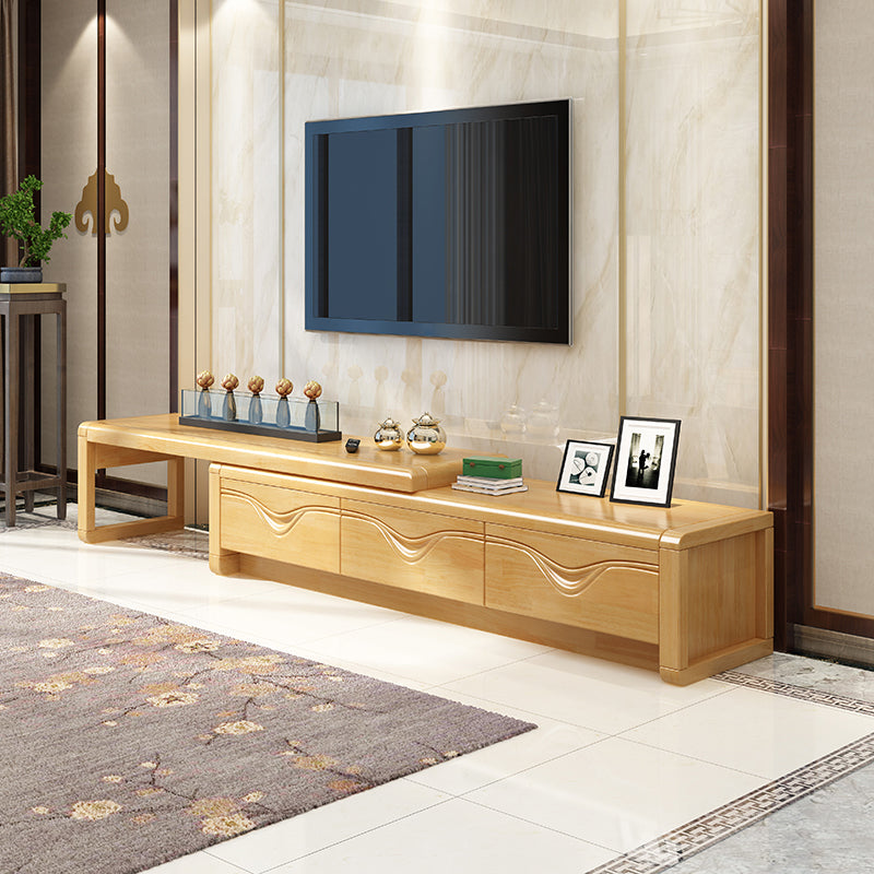 Traditional TV Console Enclosed Storage TV Stand Console with Drawers