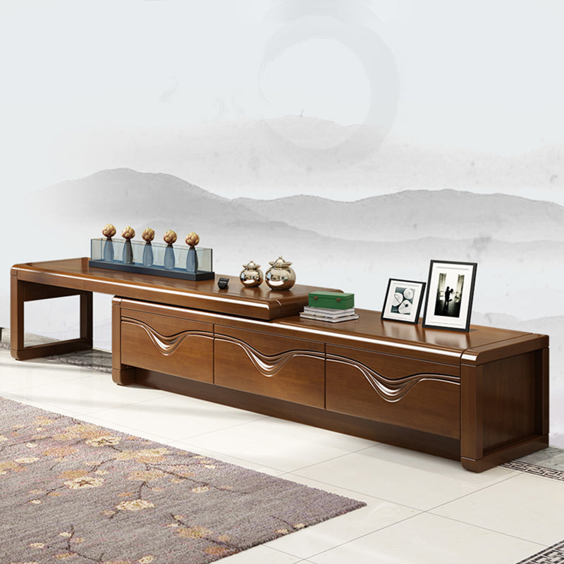 Traditional TV Console Enclosed Storage TV Stand Console with Drawers