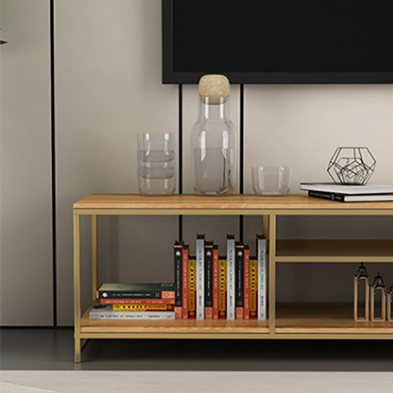 Solid Wood TV Media Console Industrial Media Console TV Stand for Living Room