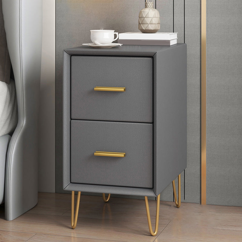 2 Drawers Contemporary Nightstand Legs Included Night Table ,19.3 Tall