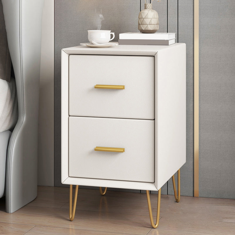 2 Drawers Contemporary Nightstand Legs Included Night Table ,19.3 Tall