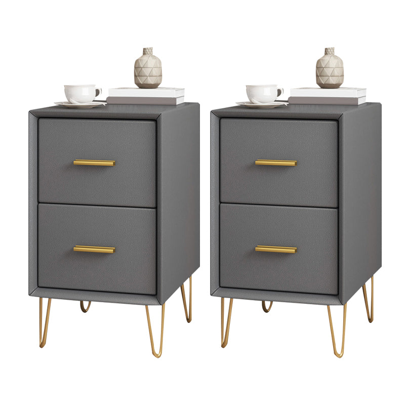 2 Drawers Contemporary Nightstand Legs Included Night Table ,19.3 Tall