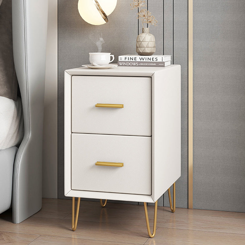 2 Drawers Contemporary Nightstand Legs Included Night Table ,19.3 Tall