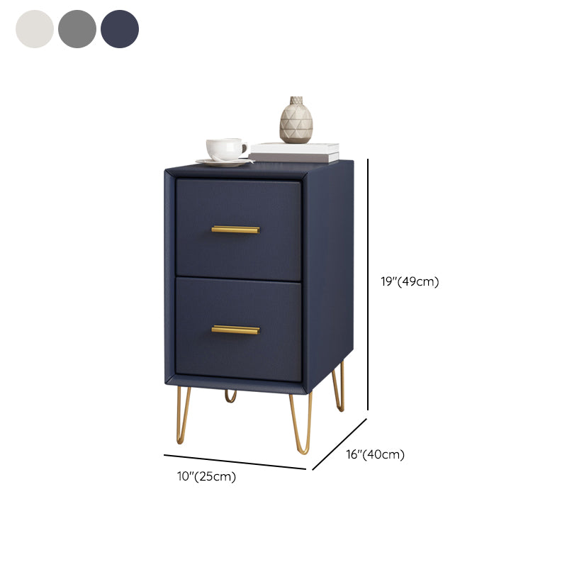 2 Drawers Contemporary Nightstand Legs Included Night Table ,19.3 Tall