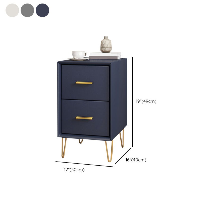 2 Drawers Contemporary Nightstand Legs Included Night Table ,19.3 Tall