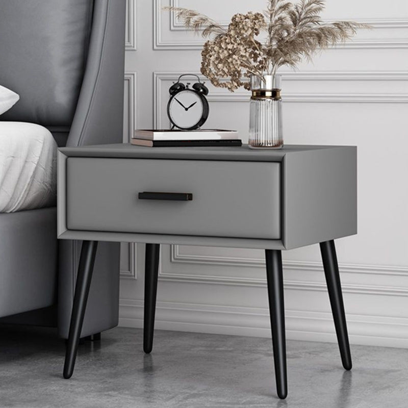 Contemporary Night Table Solid Wood Bed Nightstand with Drawer