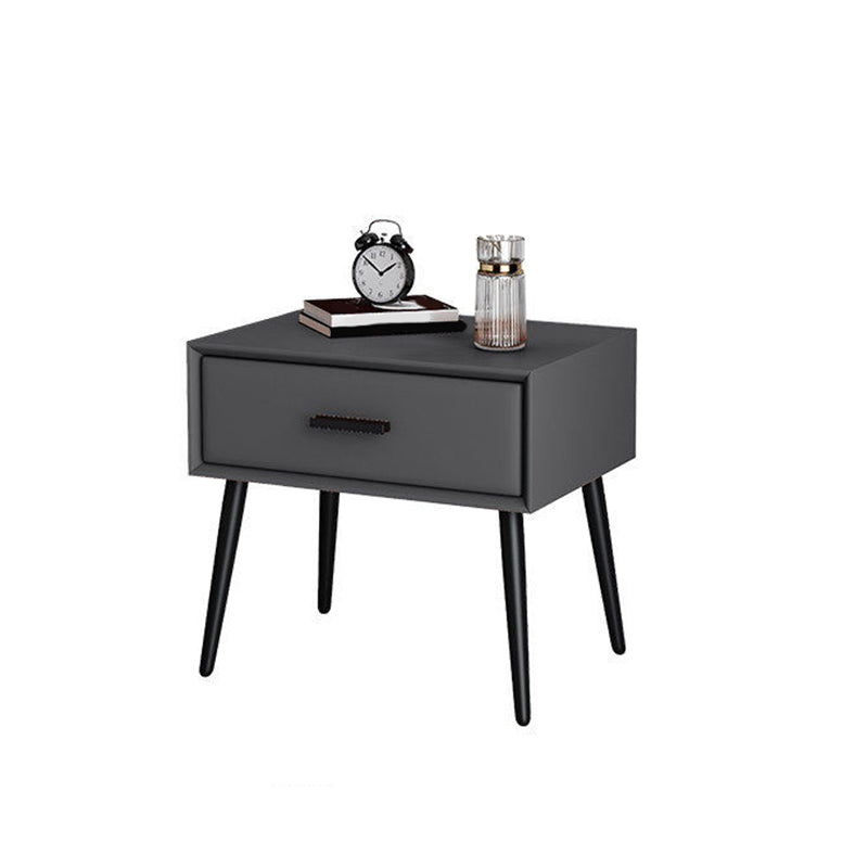 Contemporary Night Table Solid Wood Bed Nightstand with Drawer