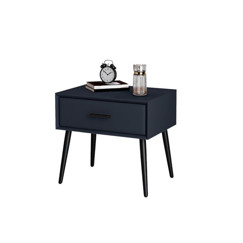 Contemporary Night Table Solid Wood Bed Nightstand with Drawer