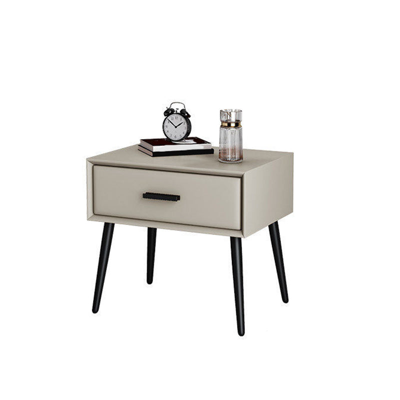 Contemporary Night Table Solid Wood Bed Nightstand with Drawer