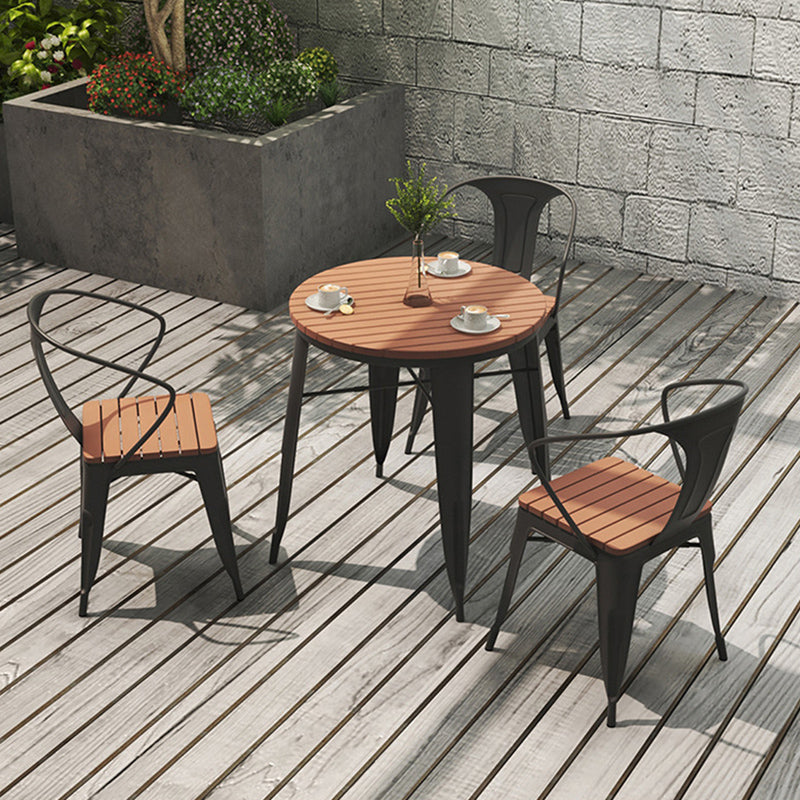 Industrial Style 1/2/3/4/5 Pieces Dining Set Reclaimed Wood Dining Table Set for Outdoor