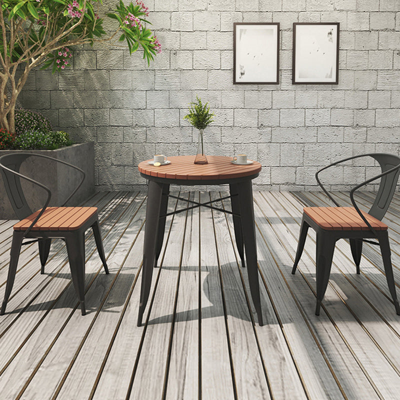 Industrial Style 1/2/3/4/5 Pieces Dining Set Reclaimed Wood Dining Table Set for Outdoor
