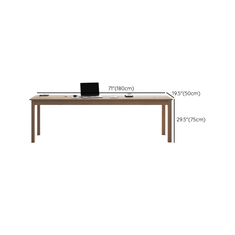 19"W Contemporary Writing Desk Solid Wood Natural Office Desk