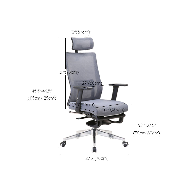 Modern Desk Chair Mesh Computer Chair Conference Chair in Gray