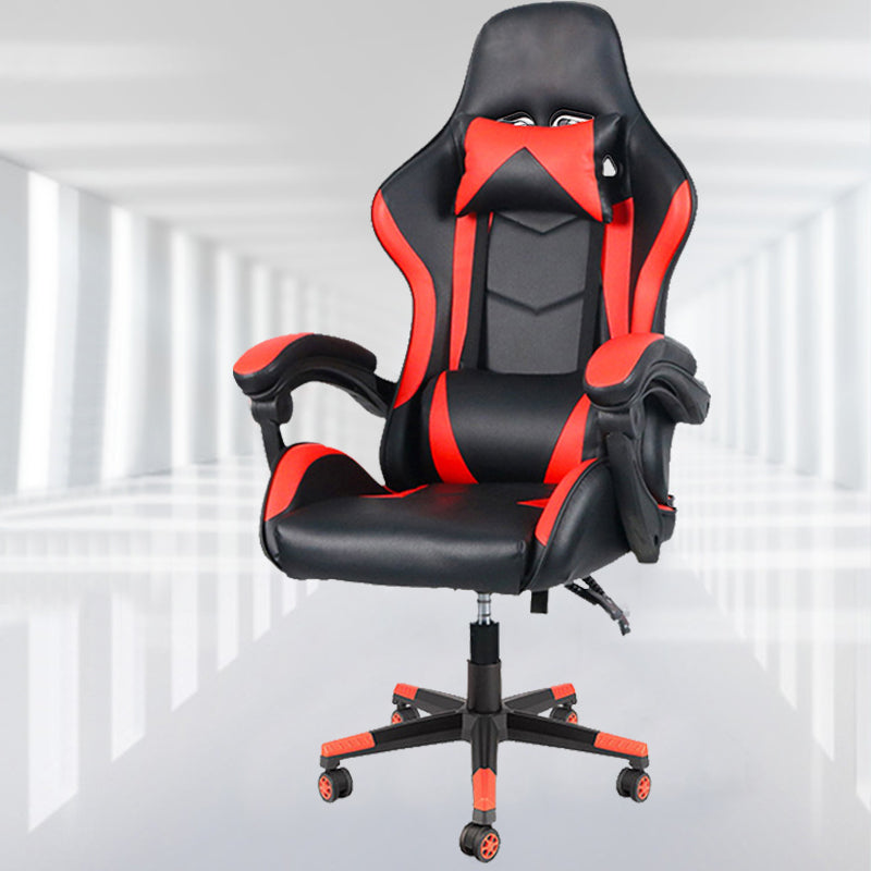 Modern Desk Chair Leather Ergonomic Gaming Chair High-Back Chair with Wheels