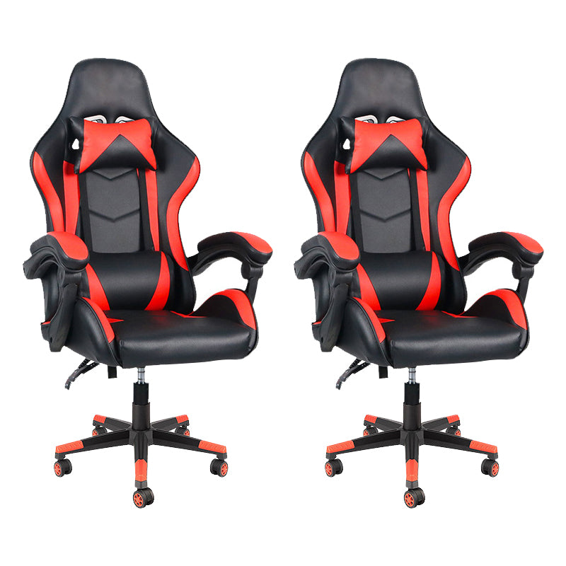 Modern Desk Chair Leather Ergonomic Gaming Chair High-Back Chair with Wheels