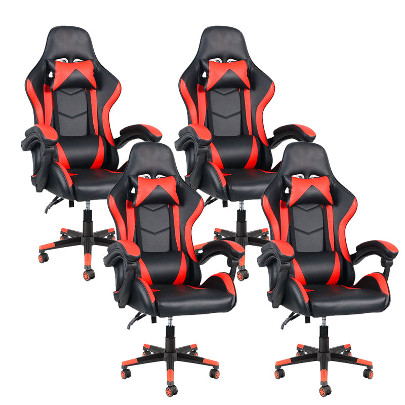 Modern Desk Chair Leather Ergonomic Gaming Chair High-Back Chair with Wheels