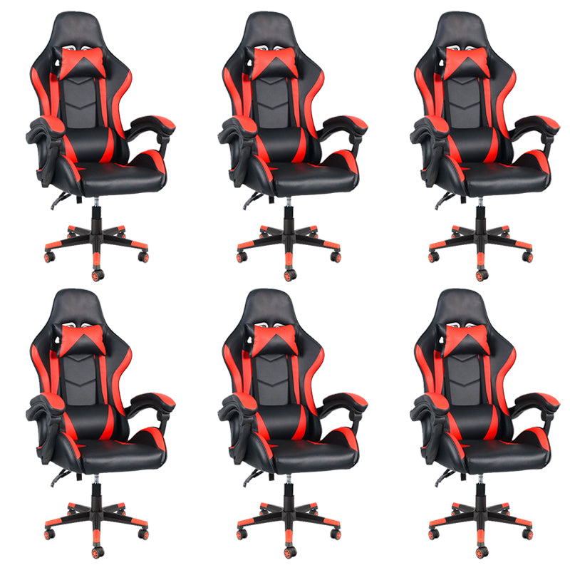 Modern Desk Chair Leather Ergonomic Gaming Chair High-Back Chair with Wheels