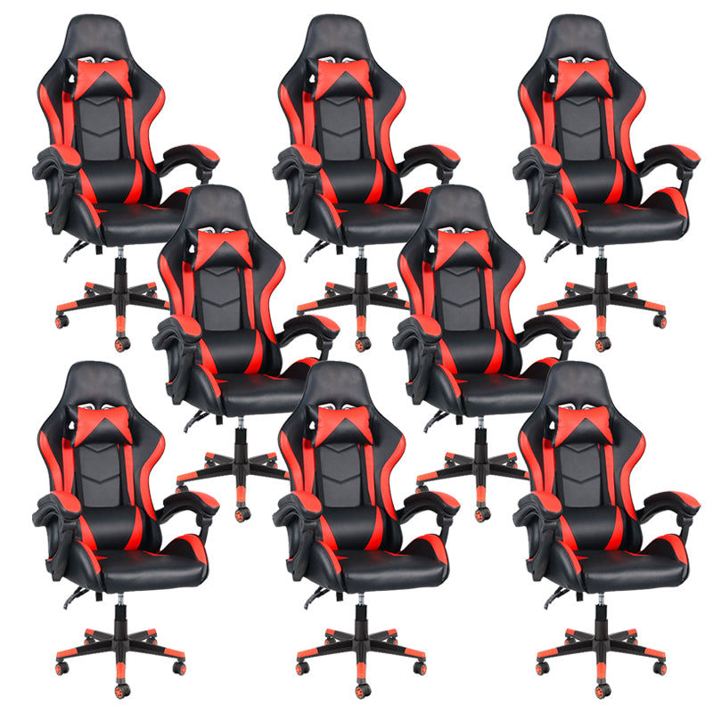 Modern Desk Chair Leather Ergonomic Gaming Chair High-Back Chair with Wheels