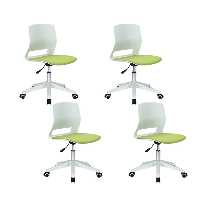 Modern Desk Chair Office Armless Chair Conference Chair with Wheels