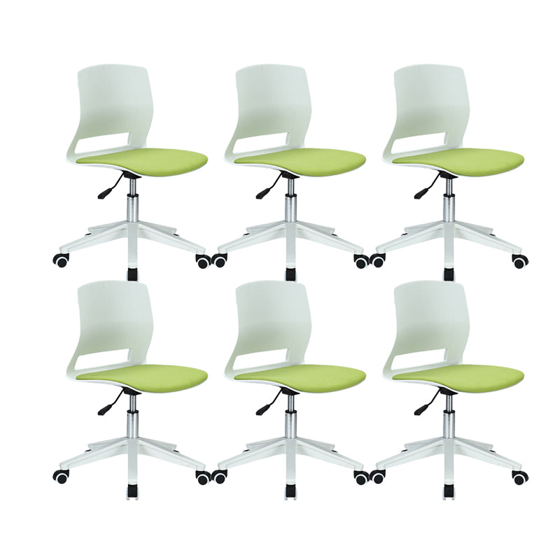 Modern Desk Chair Office Armless Chair Conference Chair with Wheels