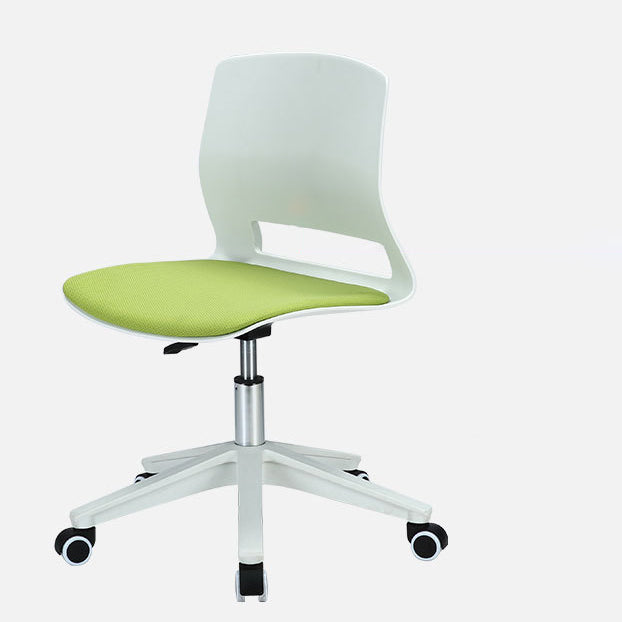 Modern Desk Chair Office Armless Chair Conference Chair with Wheels