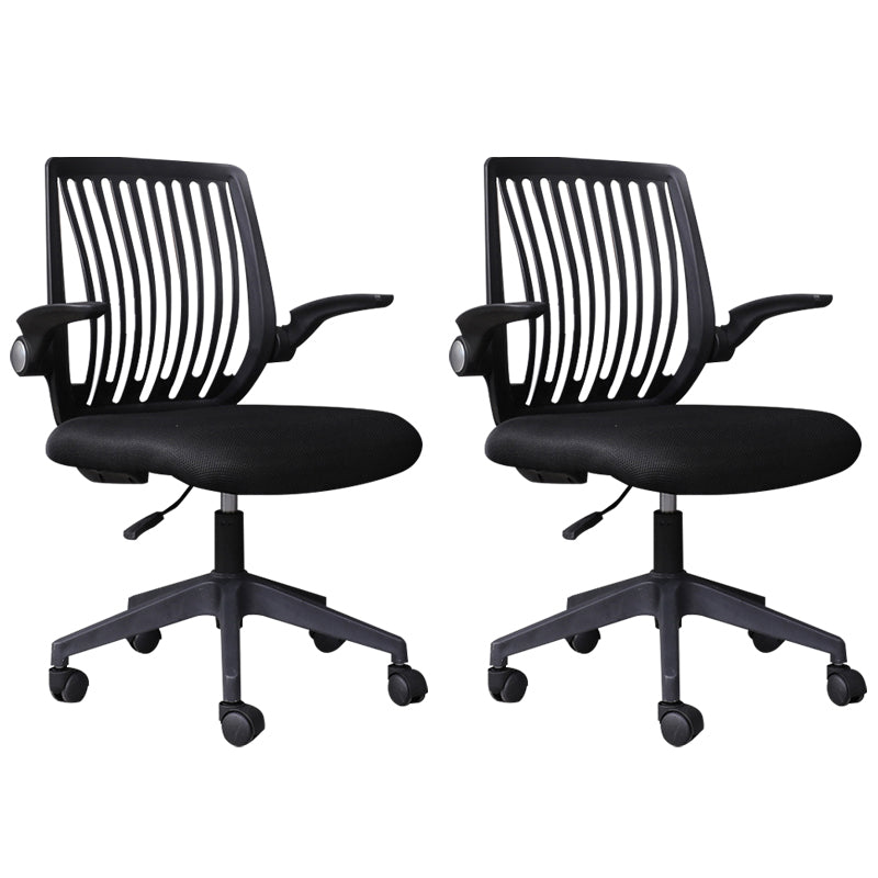 Modern Desk Chair Nylon Computer Chair Mid-Back Chair with Wheels