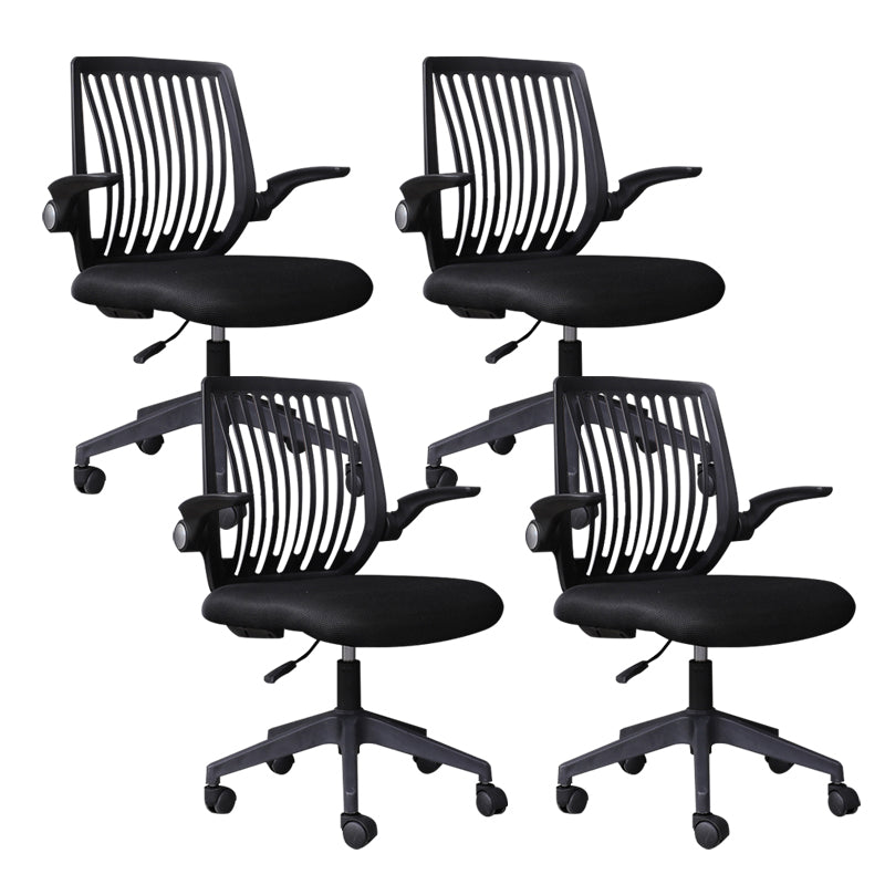 Modern Desk Chair Nylon Computer Chair Mid-Back Chair with Wheels