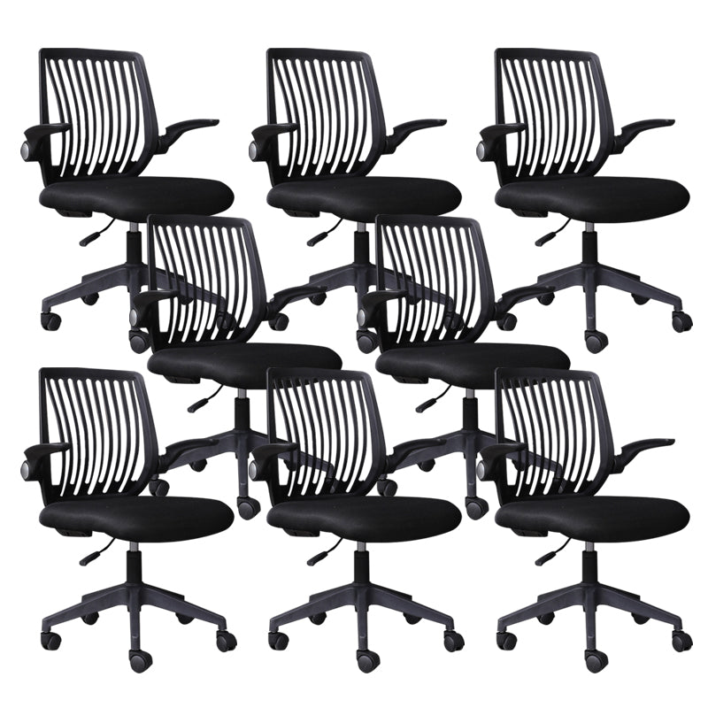 Modern Desk Chair Nylon Computer Chair Mid-Back Chair with Wheels