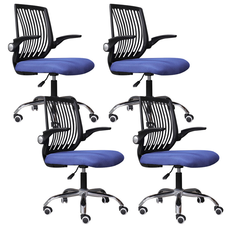 Modern Desk Chair Nylon Computer Chair Mid-Back Chair with Wheels