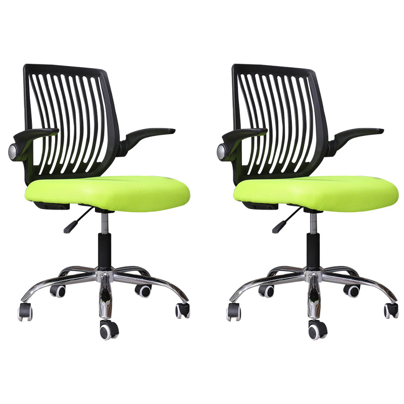 Modern Desk Chair Nylon Computer Chair Mid-Back Chair with Wheels