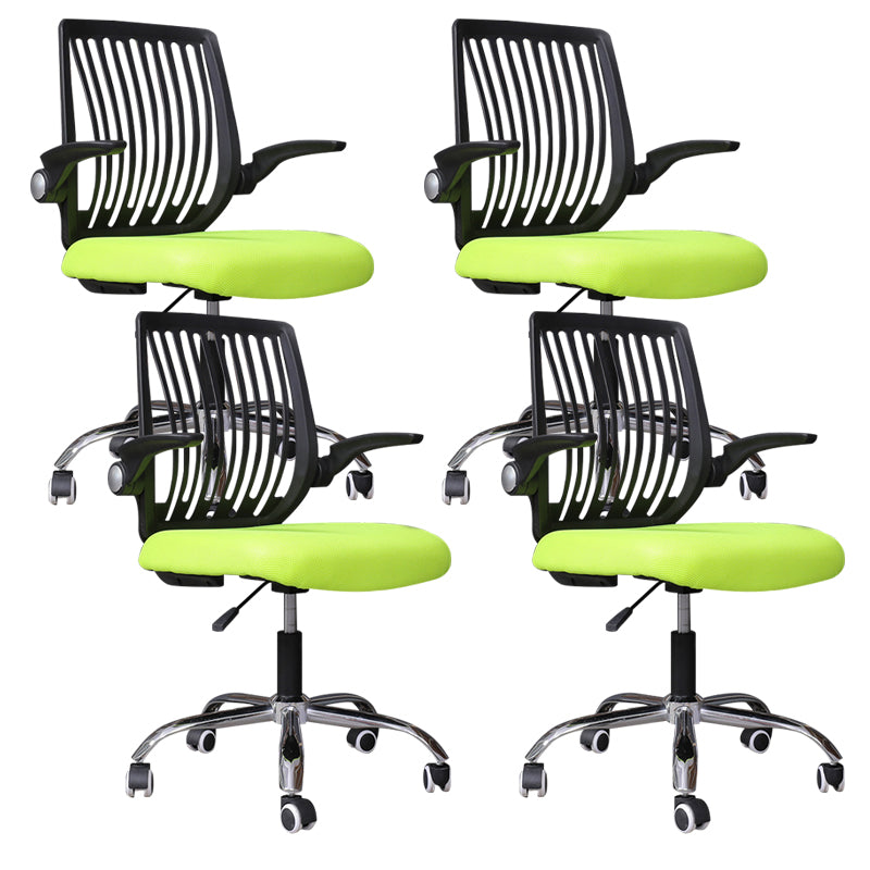 Modern Desk Chair Nylon Computer Chair Mid-Back Chair with Wheels