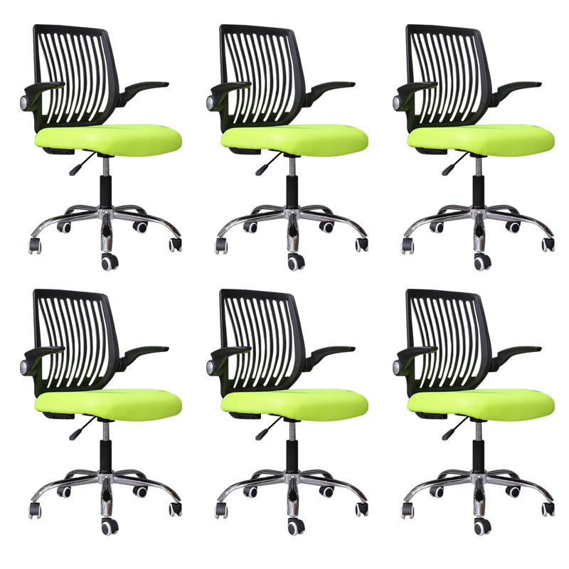 Modern Desk Chair Nylon Computer Chair Mid-Back Chair with Wheels