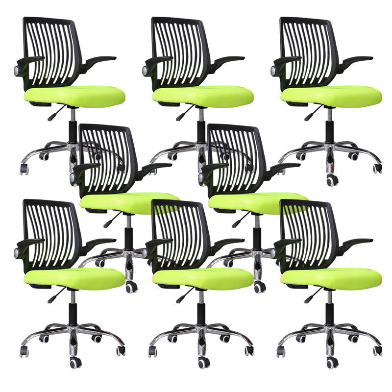 Modern Desk Chair Nylon Computer Chair Mid-Back Chair with Wheels