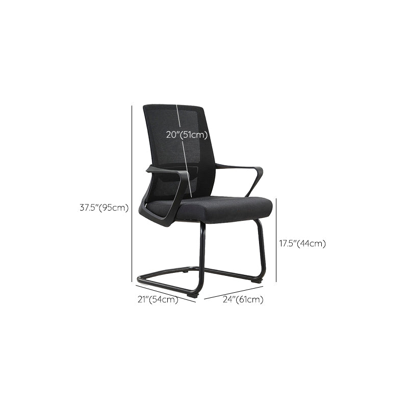 Contemporary Breathable AirGrid Desk Chair Microfiber Conference Arm Chair