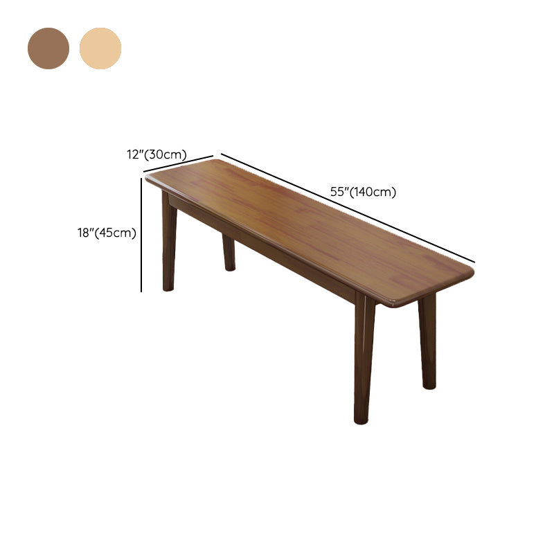 11.7-inch Width Modern Seating Bench Solid Wood Rectangle Solid Color Bench