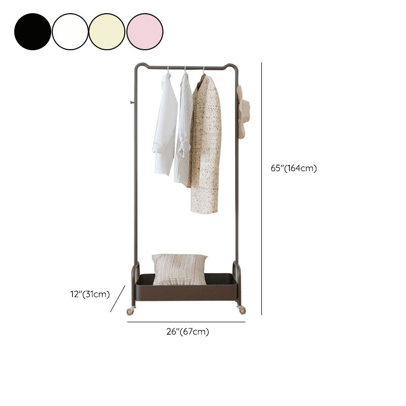 Modern Style Metallic Coat Rack Pure Color Free Standing Shelf Design Coat Rack