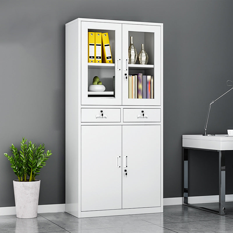 Modern Vertical File Cabinet Storage Shelves File Cabinet in White