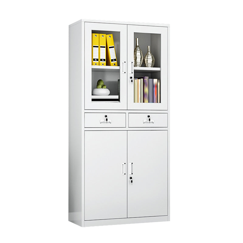 Modern Vertical File Cabinet Storage Shelves File Cabinet in White