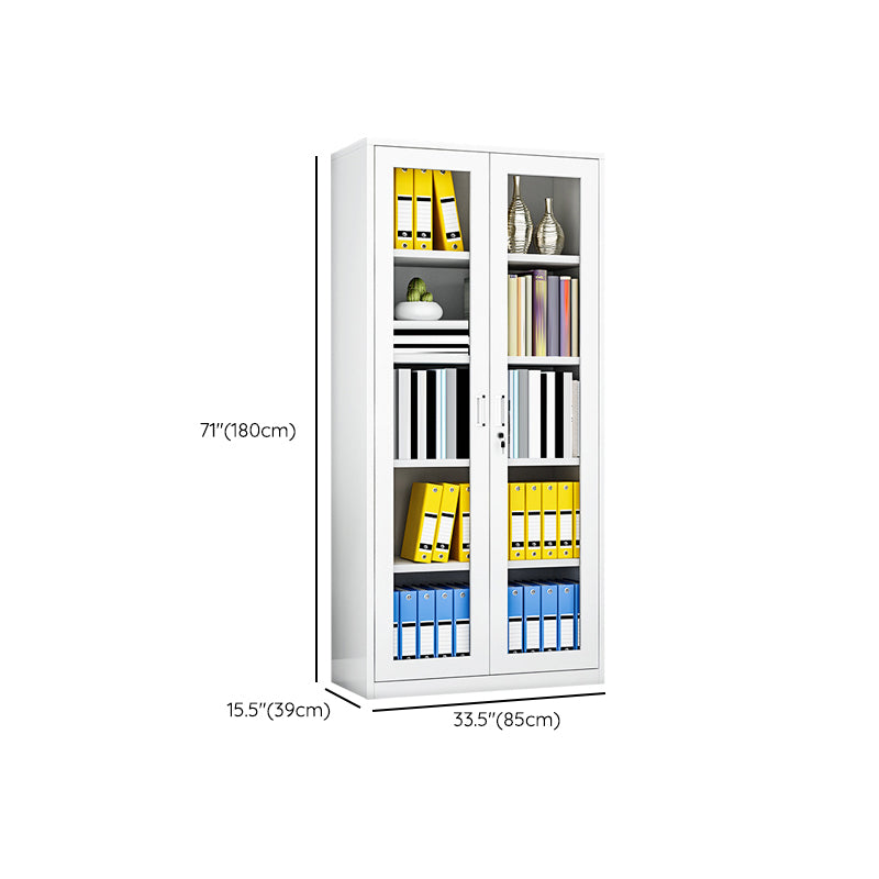 Modern Vertical File Cabinet Storage Shelves File Cabinet in White