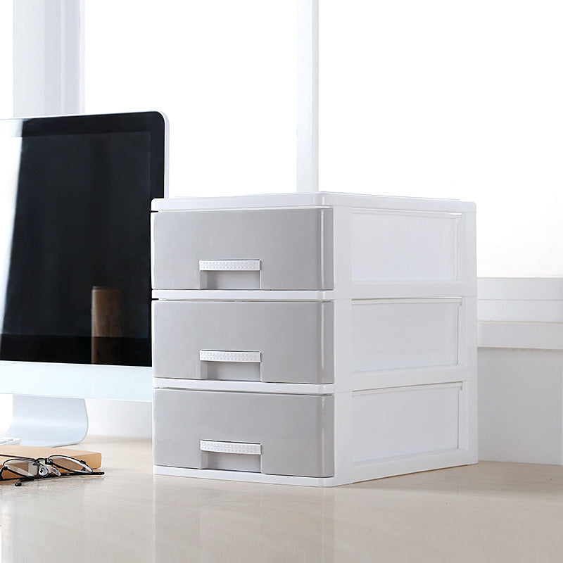 Contemporary File Cabinet Plastic Lateral Drawers Filing Cabinet for Home and Office