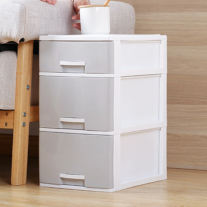 Contemporary File Cabinet Plastic Lateral Drawers Filing Cabinet for Home and Office