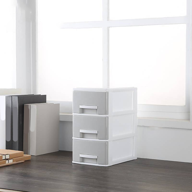 Contemporary File Cabinet Plastic Lateral Drawers Filing Cabinet for Home and Office