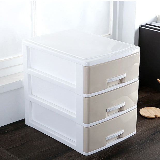 Contemporary File Cabinet Plastic Lateral Drawers Filing Cabinet for Home and Office