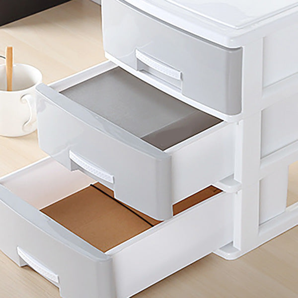 Contemporary File Cabinet Plastic Lateral Drawers Filing Cabinet for Home and Office