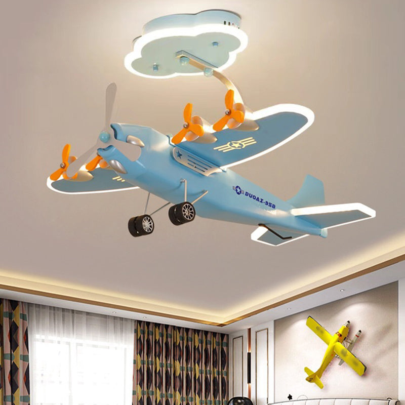 Metal Cartoon Semi Flush Mount Modern Flush Ceiling Light Fixture