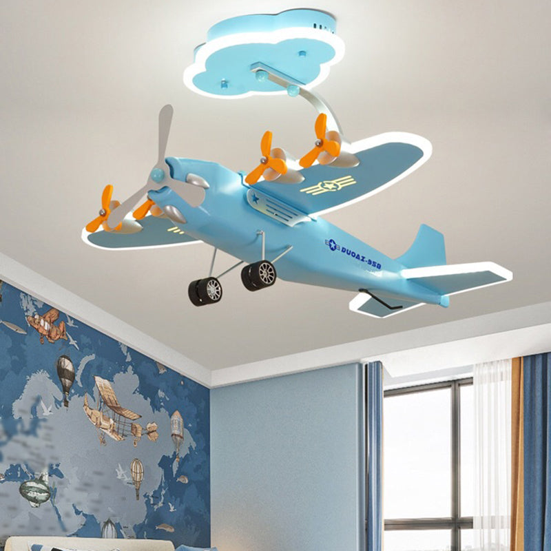 Metal Cartoon Semi Flush Mount Modern Flush Ceiling Light Fixture