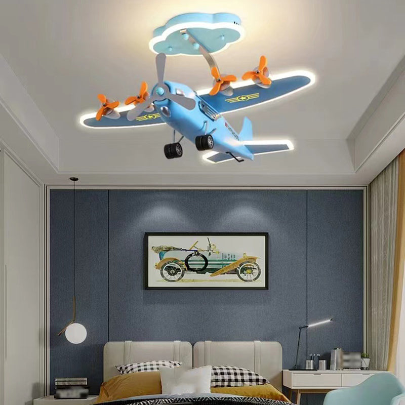 Metal Cartoon Semi Flush Mount Modern Flush Ceiling Light Fixture